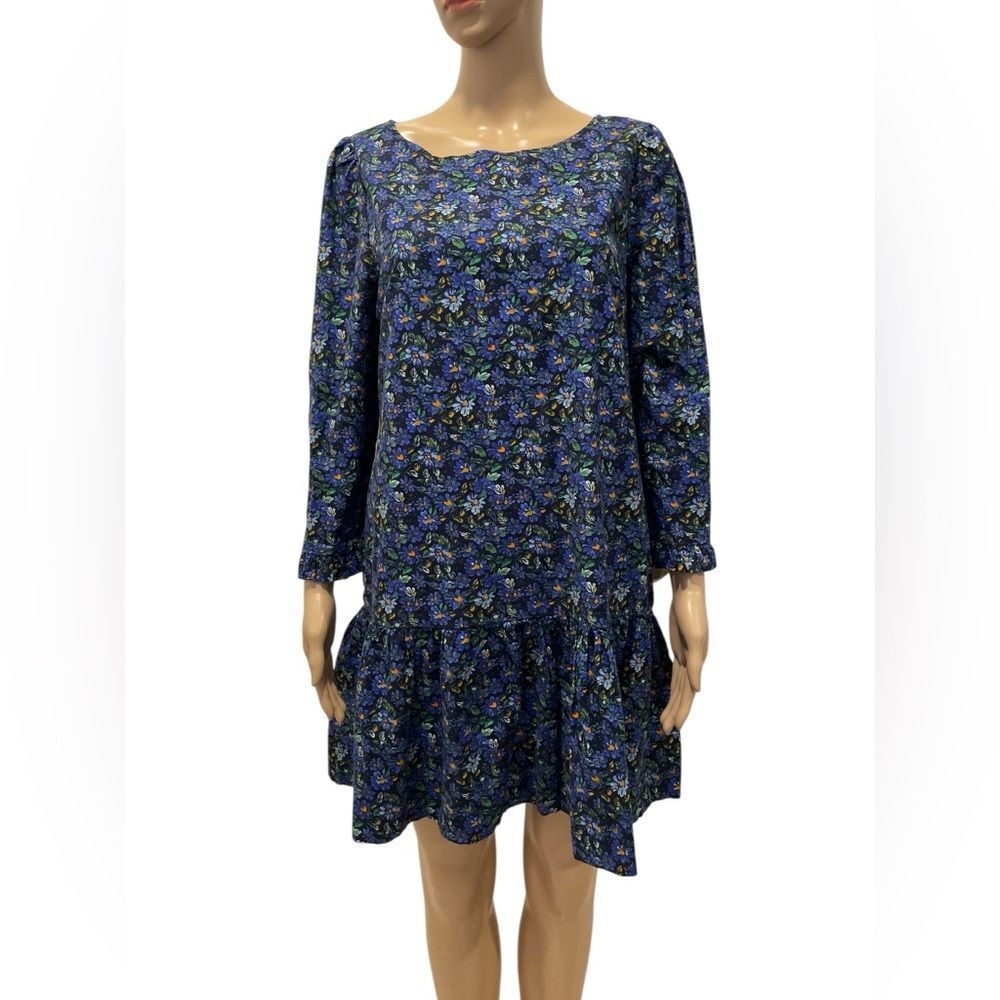 Free People The Avenue Mini Dress Floral  Printed Ruffle Cutout size M